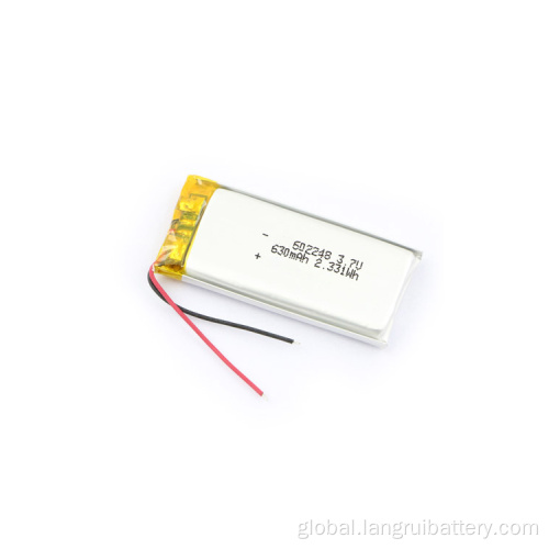 3.7V Lithium Polymer Battery Wholesale 3.7v Nominal Voltage 630mah Supplier